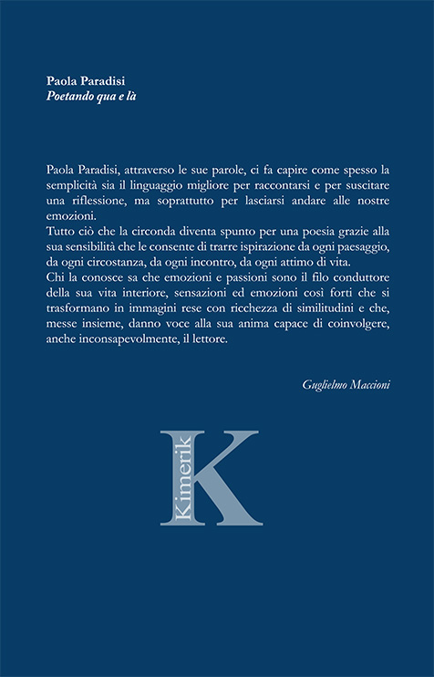 Quarta di copertina di Poetando qua e là